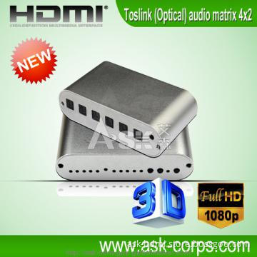 New Toslink (Optical) audio switcher 4 in 2 out